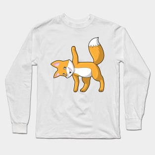 Fox at Yoga Stretching Long Sleeve T-Shirt